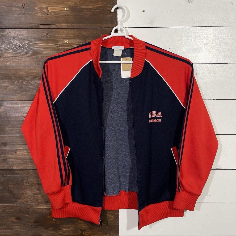 Vintage 80s Adidas Team USA Track Jacket